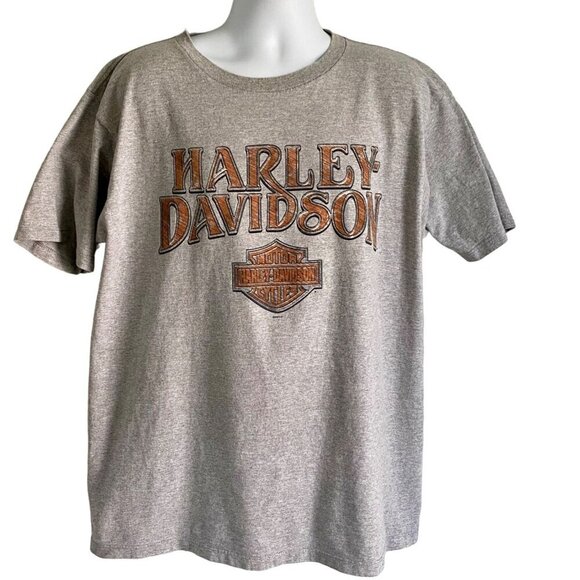 Harley Davidson of Kuwait Grey Cotton Tee Shirt with Colorful Graphic Mens Large - Picture 3 of 9